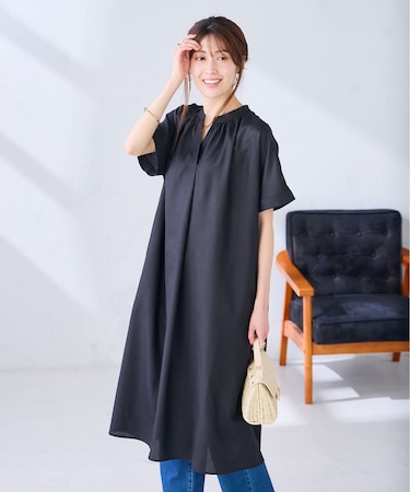 【洗える】スキッパーワンピース