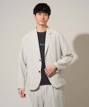 春夏のカジュアルジャケットスタイルにぜひ【イージーケア/洗濯機で洗える/接触冷感/吸水速乾/UVカット/ストレッチ】リライトテーラードジャケット