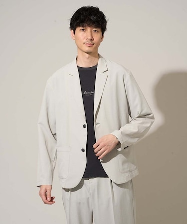 春夏のカジュアルジャケットスタイルにぜひ【イージーケア/洗濯機で洗える/接触冷感/吸水速乾/UVカット/ストレッチ】リライトテーラードジャケット