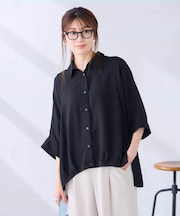 【2WAY】楊柳ドルマンシルエットシャツ