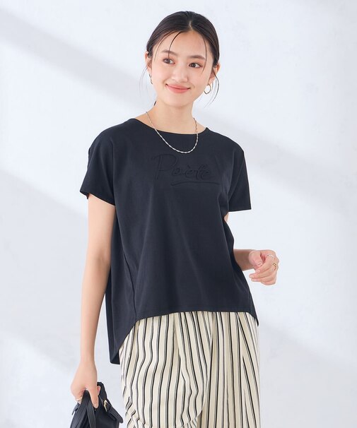 【接触冷感/UVカット】バックタックエンボスロゴＴシャツ