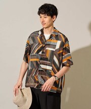 【洗濯機で洗える】涼シャツ / ビッグキカゴブソデオープンカラーシャツ