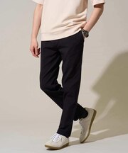 【イージーケア/洗濯機で洗える/接触冷感/ストレッチ/シワになりにくい/毛玉になりにくい】ヘリンボーンストレッチ５ポケットパンツ