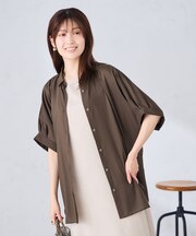 【接触冷感/洗える/イージーケア/毛玉になりにくい】シアータックシャツ