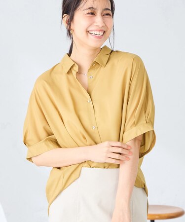 【接触冷感/洗える/イージーケア/毛玉になりにくい】シアータックシャツ