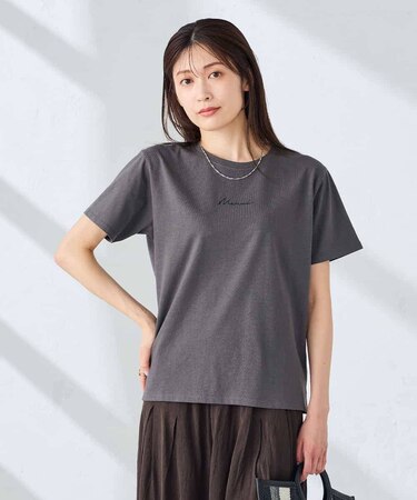 【接触冷感/UVカット/コットン100%】コンパクトロゴTシャツ