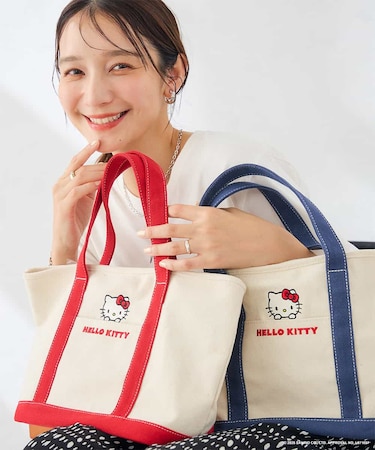 HELLO KITTY 刺繍キャンバスバッグ