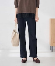 ストレッチデニムストレートパンツ