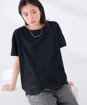 ウェーブレースヘムTシャツ