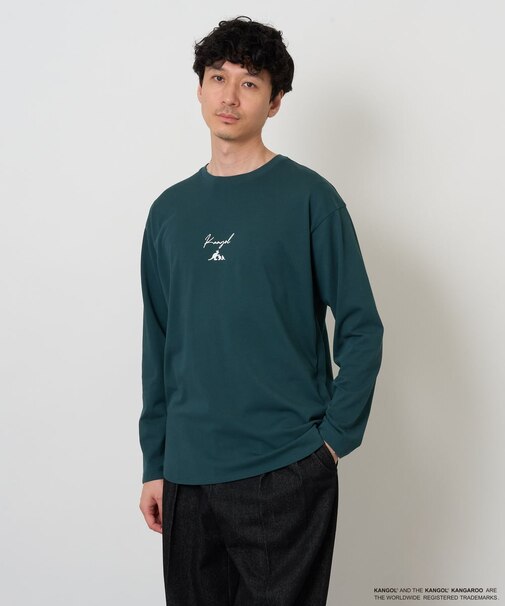 KANGOLスクエアプリントロングシルエットカットソー