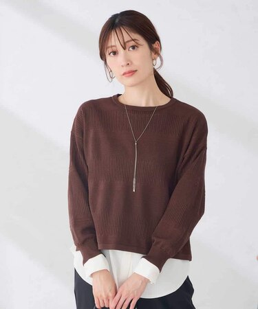 【2SET】レイヤード ニット セット