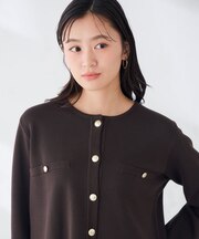 ミラノリブ ニット ジャケット