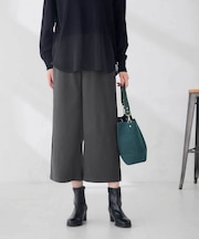 スエード ライク ガウチョパンツ