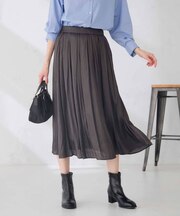 エアリー サテン フレア スカート