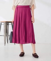 エアリー サテン フレア スカート