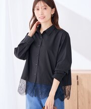 レースヘムシャツ