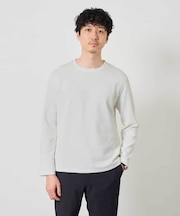 【スマート/イージーケア/洗濯機で洗える】キカジャカードクルーネックスマートTシャツ