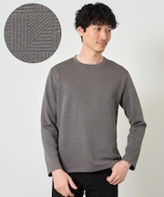【スマート/イージーケア/洗濯機で洗える】キカジャカードクルーネックスマートTシャツ