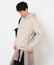 【イージーケア/洗濯機で洗える/毛玉になりにくい/ストレッチ】キカジャカードプルオーバーパーカー