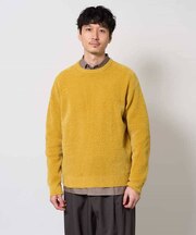 【洗濯機で洗える】モールバックボーダークルーネックニット