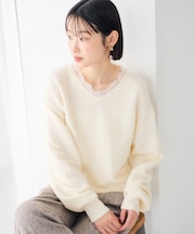 【雑誌InRed(宝島社)11月号掲載】レースネック ニット