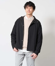 【イージーケア/洗濯機で洗える/撥水/毛玉になりにくい/ストレッチ】ウラメッシュナイロンストレッチスタンドブルゾン