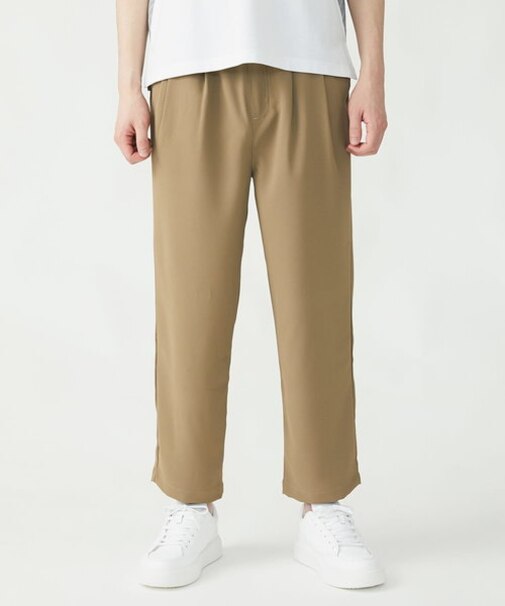 タックパンツ / ストレッチバックサテン