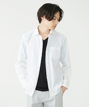 SOLOTEXフェザーへリンボンシャツ
