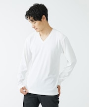 ストレッチストライプカットソー