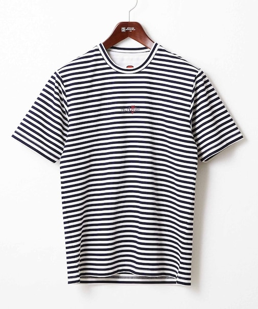 【WFP・洗える】ロゴ刺繍ボーダーカットソー