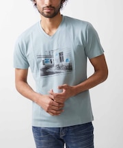 【大きいサイズあり】Tシャツ/風景プリント