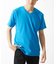 【洗える】へリンボンVネック半袖Tシャツ