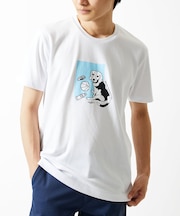 【カワイサトミ / コラボTシャツ】ビーグルドッグプリント