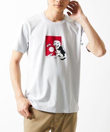 【カワイサトミ / コラボTシャツ】ビーグルドッグプリント