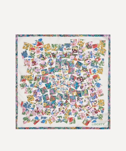 リトールド パッチワーク 45x45 シルク スカーフ