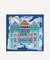 チューダー パッチワーク 90x90 シルクスカーフ