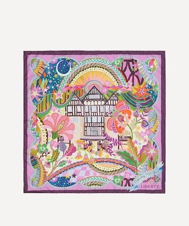 (ギフトにおすすめ!!ラッピング付き)リバティ ステージ 45x45 シルクスカーフ