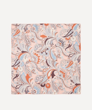 ペイズリー ファンファーレ ジャカード シルクスカーフ 90