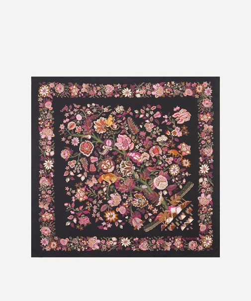 トロピカル ツリー オブ ライフ シルクスカーフ 90