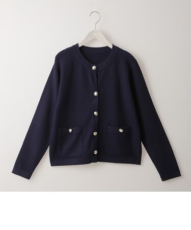 ニットノーカラージャケット