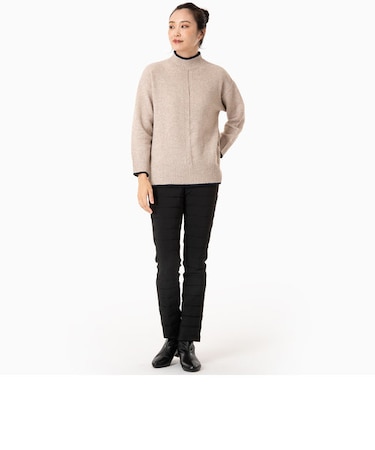 抗菌防臭生地使いあったかダウンパンツＳ２　ロング丈