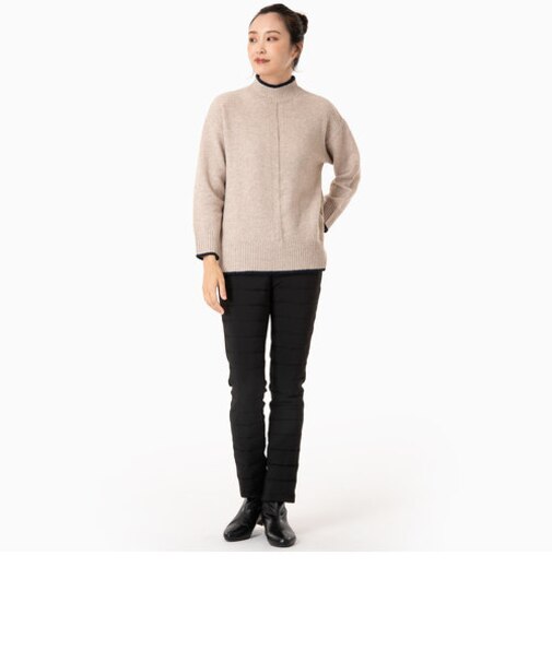 抗菌防臭生地使いあったかダウンパンツＳ２　ロング丈