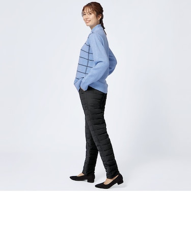 抗菌防臭生地使い前後両面ダウンパンツ