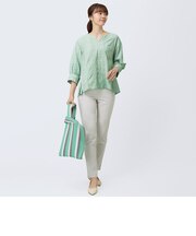 マジックベルトストレッチパンツ　ロング丈　(21023)