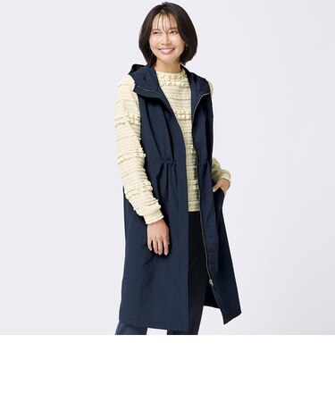 はっ水加工素材ロングジレ