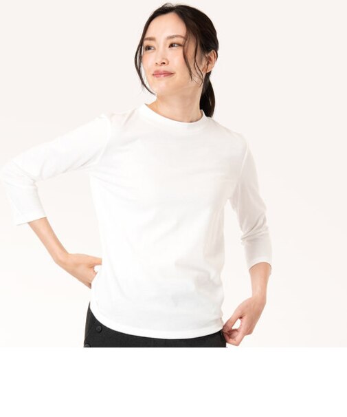 ベーシックモックネックＴシャツ