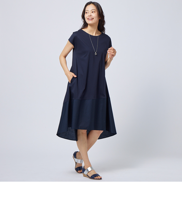 艶やかシルケット切替えワンピース　Ｓサイズ　(43103)