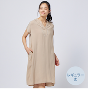 接触冷感レーヨンワンピースレギュラー丈 (43110)