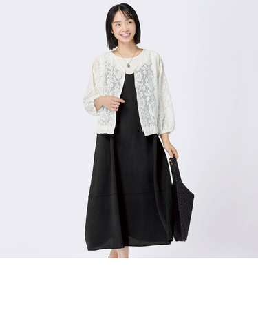 ワッシャーサテンジャンパースカート (43117)