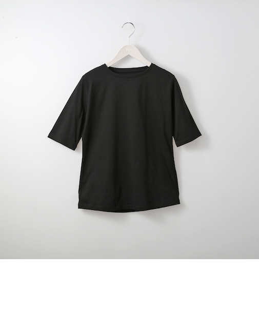 ベーシックボートネック５分袖Ｔシャツ (63102)